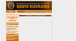 Desktop Screenshot of gazetamatematica.net